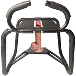 Sex Chair Set Multifunction Sex Position Enhancer Chair With Handrail And Dildo Sex Bench Bouncing Mount Sex Stool Portable Weightless Bdsm Sex Novelty Toy For Adult Game (Black)