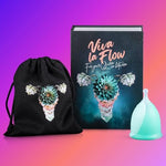 Reusable Menstrual Cup -100% Medical Grade Silicone - No Metals or Toxins - Soft & Comfortable Period Care - Leak Free - 10 Hours of Protection -Size B-Rose Rage