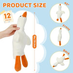 12 Pcs Small Goose Stuffed Animal Bulk 8 Inch White Goose Plush Toy Doll Soft Stuffed Animal Christmas Party Gift For Birthday New Year Valentines Supplies(Customized)
