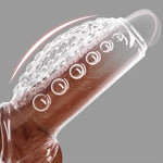 Penis Sleeve Extender Cock Ring Male Sex Toy, Transparent Cock Sleeve Penis Pump With Ball Loop,Silicone Reusable Cocking Penis Enlarger Girth Enhancer For Men, Penis Extension Adult Sex Toys For Men