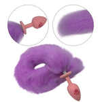 Fox Tail Anal Butt Plug With 3 Replaceable Anal Plugs Silicone Butt Plugs Anal Sex Trainer Cute Sexy Pink Sex Fox Tails Anal Sex Toys For Beginner Women Men Couple Cosplay Anal Tail Sex Toys (Purple)
