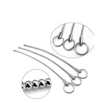 Male Metal Urethral Sounding Penis Plug Urethral Sounds Toys Multi Beads Penis Plug With Penis Cock Ring(4Mm)