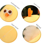 Fat Chicken Plush Pillow Super Soft Mother Hen Doll Plush Toy 17.7Inch Funny Cutechicken Neck Pillow Yellow Chicken Stuffed Animal For Boys & Girls Festival