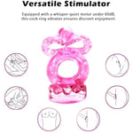 Vibrating Penis Ring With Bullet Vibrator Cock Ring Dual Rings For Men Adult Sex Toys Women Clitoral Stimulator Waterproof Couple Sex Toys