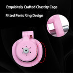 Chastity Cage Kit With 4 Rings 40-55Mm, Resin Cock Cage With Vent Holes And Detachable Urinal Support Bracket Male Chastity Devices (Black+Belt)
