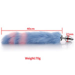 Cat/Wolf/Fox Tail Anal Plug Set with Choker and Nipple Clamps - Plush Tail Cosplay Costume
