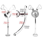 Male Inverted Chastity Device Sex Toy With Chastity Belt Set, Stainless Steel Negative Chastity Devices Locked Cock Cage Adult Penis Sm Bondage Sex Toys For Gay Men Advanced Player (Black)
