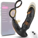 Prostate Massager App Anal Sex Toys With 10 Thrusting & Vibrating Modes, Remote Control Anal Vibrators For Men, Couples, Gay, G-Spot Vibrator Anal Dildos For Women, Men Dual Silicone Cock Ring