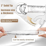 3 Size Reusable Penis Sleeve, Soft Clear Cock Sleeve Penis Extender Adult Sex Toys For Men Women, Durable Penis Enlarger Male Sex Toys For Couples Pleasure