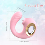 Vibrator Sex Toys Thrusting Dildo - 3 In 1 Adult Toy G Spot Clitoral Stimulator For Women With 12 Thrusting Vibrating + 12 Sucking Licking,Suckers Clit Nipple Anal Sex Game Oral For Couple Female Men