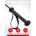 Spanking Crop For Sex Play Bdsm Adult Small Leather Paddle Spank Fetish Toys 18''