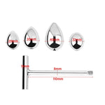 Stainless Steel Anal Sex Toys Anal Plug Butt Plug Adult Toys Butt Plug Anal Bead Prostate Massager Trainer Anal Sex Toy Stimulator Couples 40mm