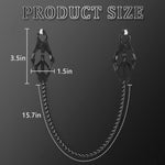 Nipple Clamps With Chain Non Piercing Nipple Clamps For Sex Pleasure Breast Nipple Clamps With Metal Chain For Adults Couple Role Play Game - Black