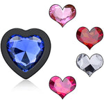 3 Pcs Anal Plug Silicone Heart Butt Plug Anal Butt Plug With 5 Colors Heart Crystal Replaceable Fantasy Sex Masturbation Anus Stimulation Anal Sex Toys For Male Female Couples Beginners