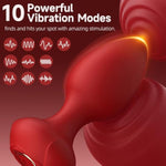 Anal Plug Sex Toys - 2Pcs Silicone Anal Toys Butt Plug Training Kit With Diamond Adult Sex Toys And Games For Men & Women, Red