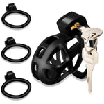 Male Chastity Cage, Lightweight Cock Cage Device, Large Chastity Device With 3 Sizes Rings, Penis Training And Abstinence Bdsm Sex Toys For Men?S?