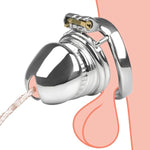 Stainless Steel Male Chastity Devices Cock Cage Locked Penis Exercise Tease Bondage With Invisible Lock Adult Sex Toy For Men (S)