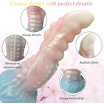 7.28 Dragon Dildo?Realistic Monster Dildo With Strong Suction Cup?Liquid Silicone Dog Knot Dildo?Soft Anal Dildo For Women Men, Beginner & Couples Anal Vaginal Sexy Play?Pink?