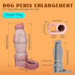 Penis Sleeve Enlargers Cock Ring For Male, Knotted Dog Dildo Extender Elastic Penis Sheath Delay Ejaculation Enhance Erection Reusable Condom For Men Couples