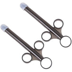 Lube Applicator 1 Pair, Black, Silicone, 16.5 X 1.3 X 6.8Cm, Unscented, Hypoallergenic, Women'S Lube Applicator