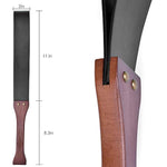 Bdsm Leather Spanking Paddle With Anti-Slip Wooden Handle Couple Flirting Sexual Abuse Sex Toys