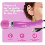 Vibrator, Sex Toys Wand Massager, Adult Toy For Women - G Spot Vibrators, Clitoris Stimulation, Dildo, Water-Resistant, Wireless, 20 Vibration Modes & 8 Speeds (Large, Pink)