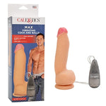 Max Vibrating Cock & Balls, 8 Inch Dildo With Suction Cup And Bullet Vibrator Se-0157-01-3