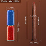 20.4 Inch Extra Long Dildo,Realistic Anal Dildo Bbc With Strong Suction Cup And Small Glans,Flexible Soft Brown Anal Plug For Deepest Sex,Sex Toy For Women Men Gay