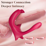 Vibrating Cock Ring Couple Sex Toys – Penis Ring Vibrator with Clitoral Stimulator & Anal Stimulator, G-Spot Vibrator Sleeve, 10 Vibration Modes, Open Design Mens Sex Toy for Men Women, Female Sex Toy