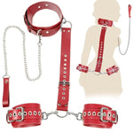 Bdsm Bondage Sex Restraints Set Couples Sex Toys, Neck To Wrist Restraints Kit With Traction Chain Back Sex Handcuffs Collar Adjustable Bondage Gear Accessories Sm Sexy Slave Beginner Role Play Games