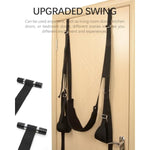Door Sex Swing Love Slings With Widen Seat Cushion, Bdsm Door Hanging Bondage Set Handcuffs Leg Restraints Spreader Adult Toys, Straps Adjustable Max Load 300Lbs, Couples Travel Gifts (Black Kit Us)
