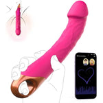 8.6 Inch Realistic Dildo Vibrator For Women,10 Powerful Vibration Modes For Clitoral And G-Spot Stimulation, Waterproof Rose Adult Sex Toys For Women And Couples