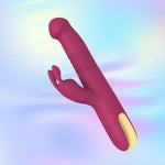 Venuss 10 Powerful Vibrations Rechargeable 3 Inch 1 Clit Anal Stimulating Dildo G-Spot Rabbit Vibrator Clitoris Stimulation Sex Toys With Quiet Dual Motors (Berry Color)