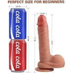 Realistic Dildo For Beginners Lifelike Huge Silicone Dildo, With Strong Suction Cup For Hands-Free Play, Realistic Penis For G-Spot Stimulation Dildos Anal Sex Toys For Women And Couple 7.7 "