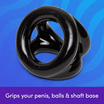 Stretchy Triple Cock Ring and Ball Sling Male Sex Toy