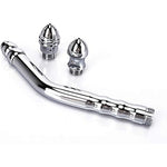 Cleaner Metal Shower Cleaner 3 Heads Aluminum Cleaner Cleansing Colonic Douche System Cleaner(Silver)
