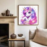 Unicorn Paint by Numbers Kit for Kids, 8x8 inch Art Project