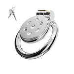 Male Cock Cage Sex Toys Flat Chastity Cage Made Of Metal Small Penis Cage With Concealed Lock And 6 Love Breathing Holes Stainless Steel Chastity Device For Bondage Of Men'S Penis (1.57In,A)