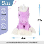 Adorable Unicorn Plush Toy Floppy Soft Stuffed Animal Unicorn With Long Plush Cute Birthday For Girls Kids Toddlers, Purple, 12''