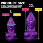 Purple Monster Dildo Squirting Fantasy Dildo With Strong Suction Cup, Thrusting Dildo Thick Anal Dildo With Enema Ball,9.4" Ejaculating Dildo, Adult Toys For Women Men (D220-S)