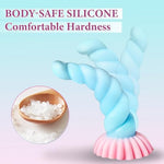 Adult Toys Fantasy Monster Dildo Women Men, 7.3 Inch Soft Silicone Dildos with 3-inch Super Big Suction Cup, G-Spot Prostate Anal Sex Toy Butt Plug for Female Male Couples Gay Blue Pink