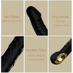 8.7" Big Black Dildo Vibrator G Spot Vibrator Wand For Women, Realistic Silicone Dildo Beginner Dildo With Handle, Electric Dildo Slim Vibrator With 10 Vibrating Modes, Adult Sex Toys For Men & Couple