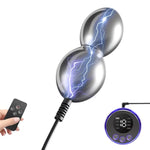 Remote Controlled Dual Ball Anal Plug Stimulation With 8 Modes Metal Sm Sex Toys For Female Men Couples