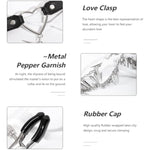 Neck Choker Collar With Nipple Clamps Chain Adjustable Non-Piercing Metal Clamps Necklaces Accessories For Women (Np+Silver Rivet)