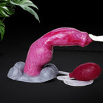 Squirting Dog Dildo 9 Inch Realistic Huge Monster Dildos With Knot And Suction Cup, Big Pink Silicone Thick Dragon Dildo Anal Toy For Women And Men