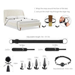 Couples Sex Toys Set, 17 Pcs-Adult Toys-With Restraint Straps & Bondage Cuffs & Anal Plug & Nipple Clamps & Feather & Sex Whip & Sex Blindfold, Diy Bondage Restraints Sm Games For Couples