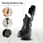 11.41 Inch Realistic Huge Thick Dildo, 2.95'' Diameter Large Dildos With Unique Rope Kots Shape And Strong Suction Cup For Anal Play, Lifelike G Spot Stimulation Penis Sex Toys For Couple Women Men