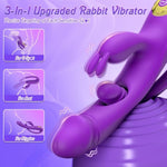 Vibrator Sex Toys For Women – 3 In 1 G Spot Vibrator Rabbit Dildo With 10 Vibration Modes & Removable Anal Plug, Clitoral And Vaginal Stimulator, Adult Sex Toys & Games For Female And Couples