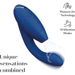 Duo 2 Clitoral Sucker Rabbit Vibrator Sex Toy | Clit Sucking Gspot Vibrating Stimulator | Clitoris Suction | Sexual Pleasure Device | Dildo | Adult Toys For Women | Dual Stimulator | Blue