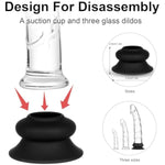 Realistic Suction Glass Dildo Set-3 Sizes(Small Big Large) With 1 Removable Silicone Suction Cup,Perfect For Temperature Play,Anal And Vaginal Pleasure Dildo,Suitable For Beginners To Advanced Users